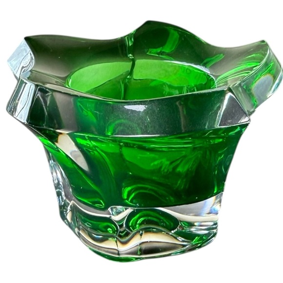 Vintage Mikasa Green Glass Votive Candle Holder Home Decor - Picture 3 of 4